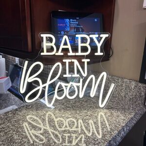 Baby in bloom light up neon sign